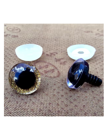 2 Yeux de sécurité or 30 mm pour amigurumi (1...