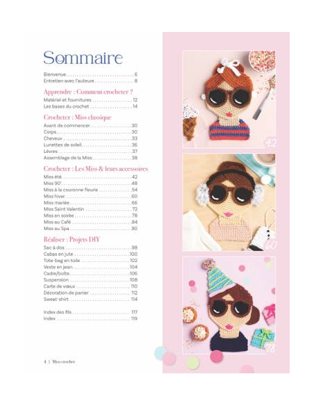 Miss Crochet - 10 personnages à crocheter à plat