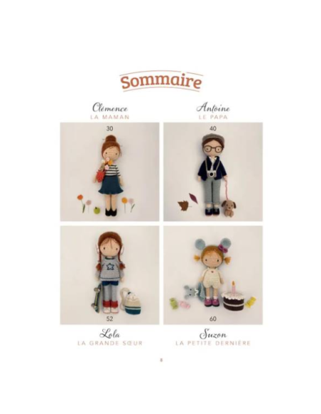 La famille de Lulu au crochet - 8 poupées à habiller