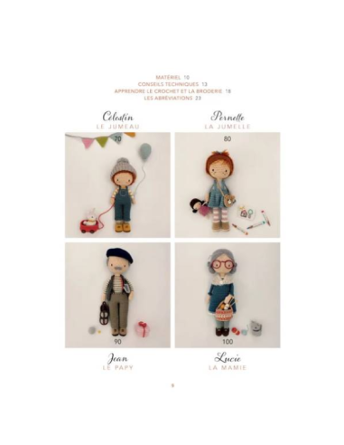 La famille de Lulu au crochet - 8 poupées à...