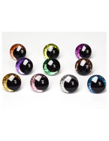 2 Yeux de sécurité "qui louchent" 18 mm à...