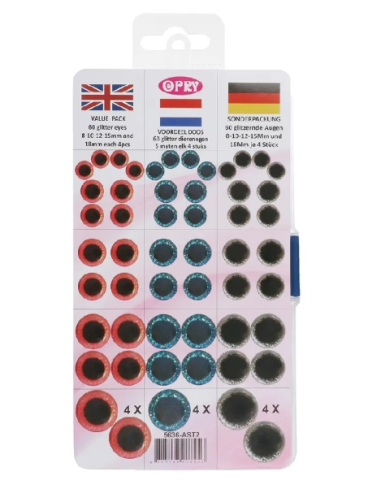 Assortiment 60 Yeux de sécurité 8 à 18 mm...