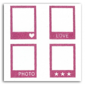 Stickers polaroïds Oh Glitter rose de Toga x 4 pièces 2