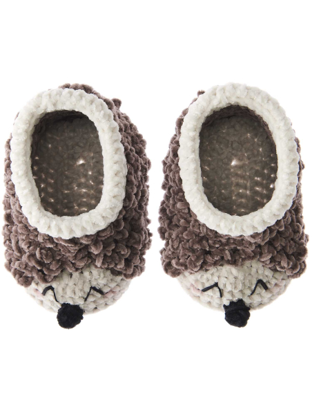 Kit crochet chaussons pour bébé hérisson Nilli Nilli - Ricorumi