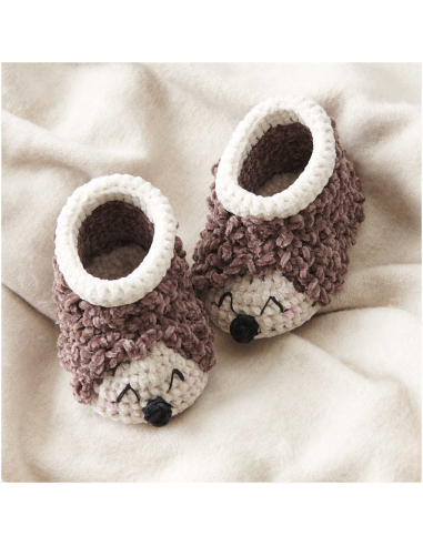 Kit crochet chaussons pour bébé hérisson Nilli...