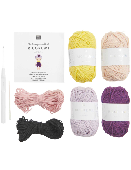 Kit à crocheter Blooming beauties Pensée Ricorumi