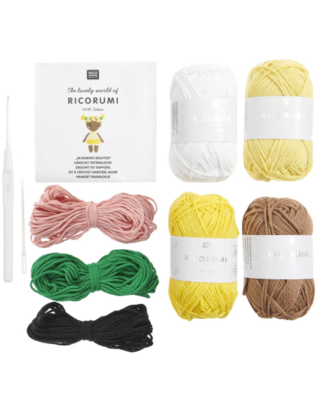 Kit à crocheter Blooming beauties Narcisse jaune Ricorumi