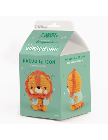 kit lion au crochet Graine Créative