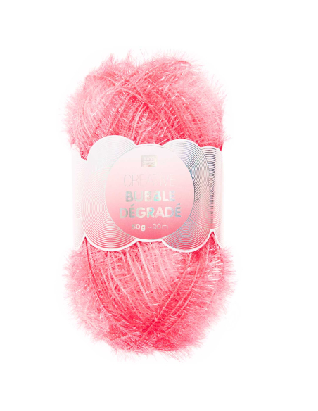 fil éponge dégradé néon rose creative bubble