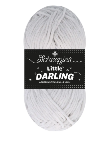 fil chenille fin Scheepjes gris clair