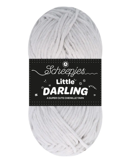 fil chenille fin Scheepjes gris clair