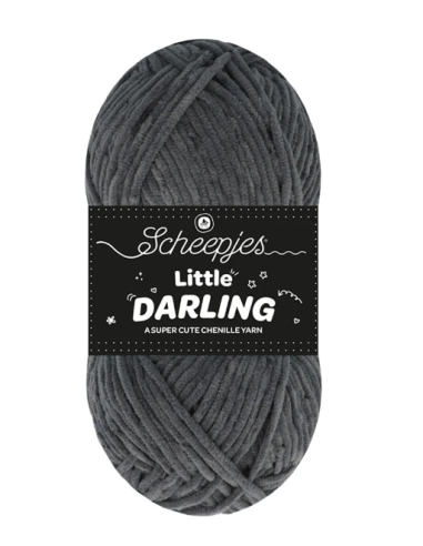 fil chenille scheepjes little darling gris foncé