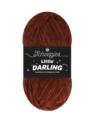 fil chenille scheepjes marron foncé