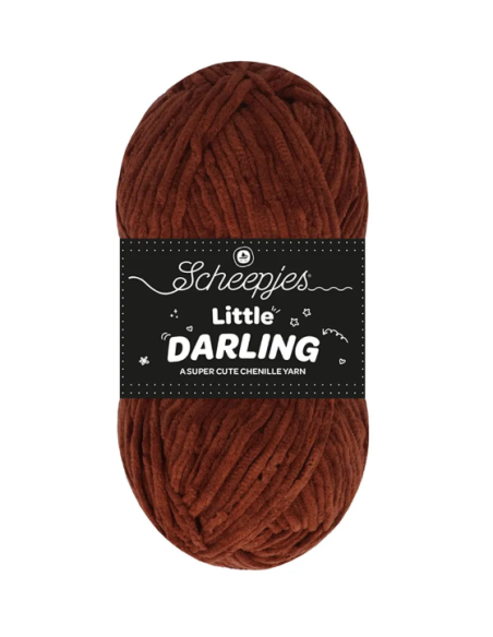 fil chenille scheepjes marron foncé