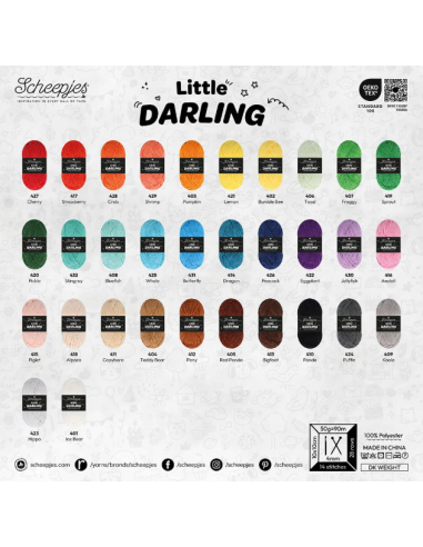 Fil chenille Scheepjes Little Darling gris...