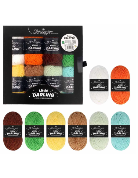 Coffret n°1 Fil chenille Scheepjes Little Darling "Pond Palette"