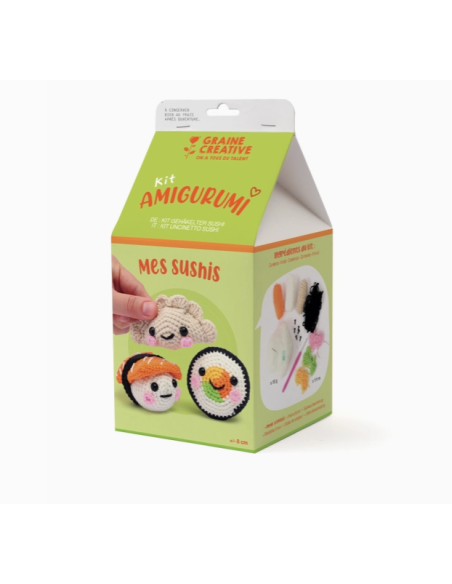 kit crochet mes sushis graine créative