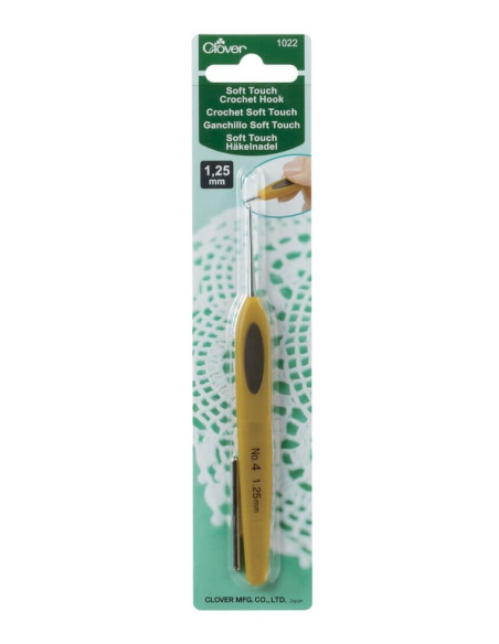 Crochet dentelle en acier - Clover Soft Touch 1,25 mm