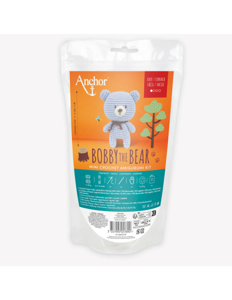 Mini Kit crochet Anchor - Bobby l'ourson