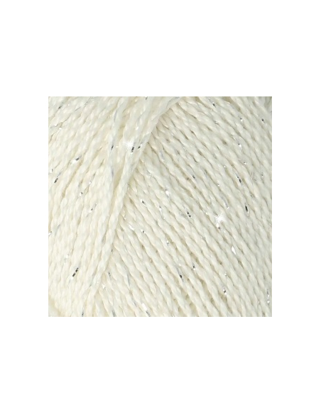 Scheepjes Catona Shine 50 g 105 S ivoire/argent