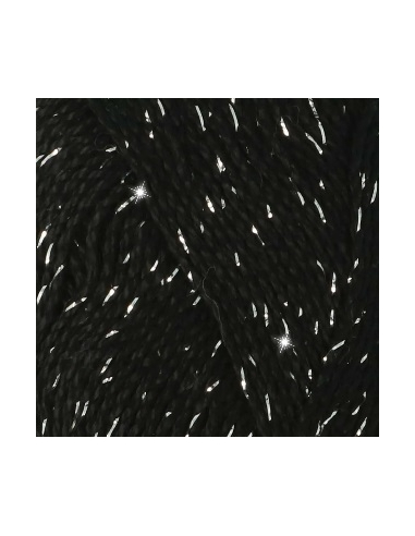 Scheepjes Catona Shine 50 g 110 S noir/argent