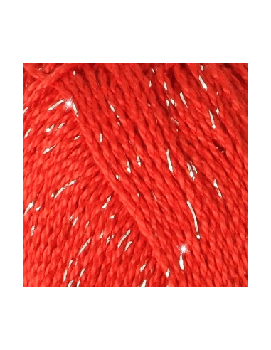 Scheepjes Catona Shine 50 g 115 S rouge/argent