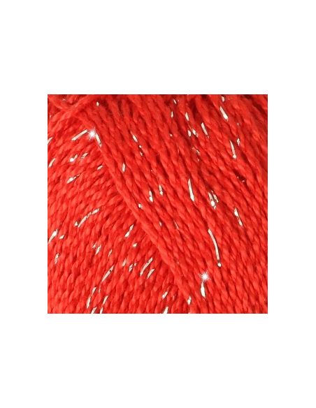 Scheepjes Catona Shine 50 g 115 S rouge/argent