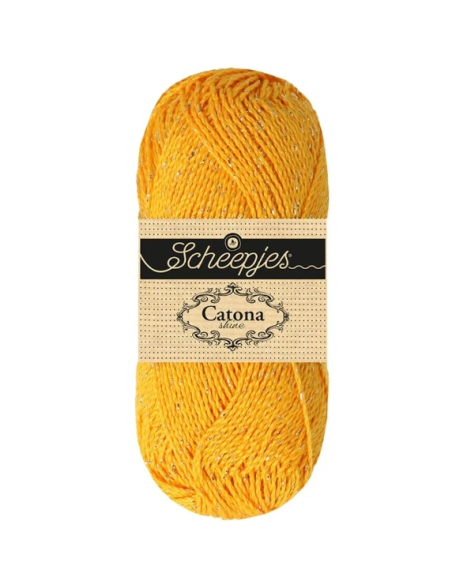 scheepjes catona shine jaune or 208 G
