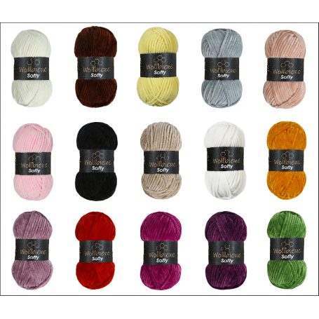 Fil chenille rose Softy Wollbiene