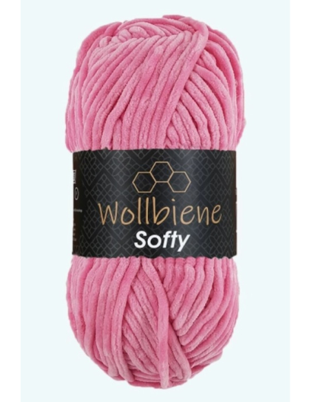fil chenille pour amigurumi Wollbiene rose 80