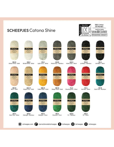 Scheepjes Catona Shine 50 g 525 S vert sapin /...