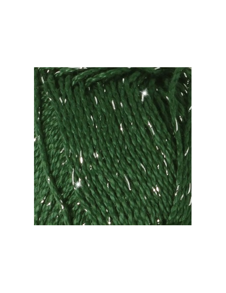 Scheepjes Catona Shine 50 g 525 S vert sapin / argent