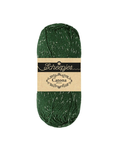 scheepjes catona shine vert sapin argent 525 S