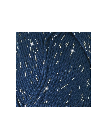 Scheepjes Catona Shine 50 g 527 S bleu nuit / argent