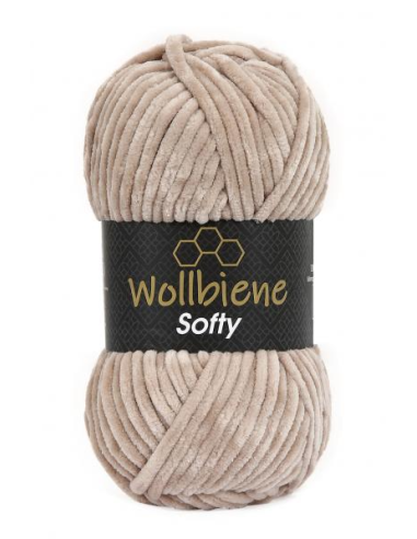 fil chenille beige Wollbien