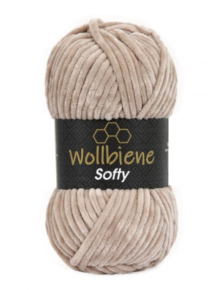fil chenille beige Wollbien