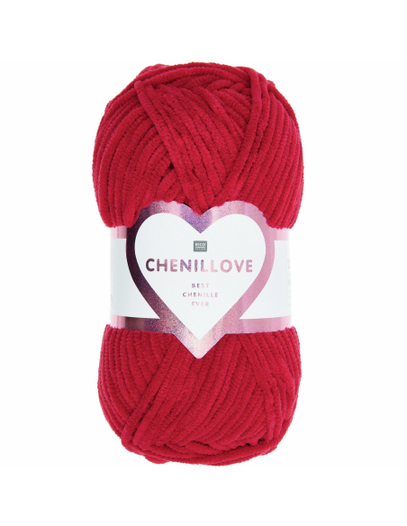 fil chenille rico design chenillove rouge vin