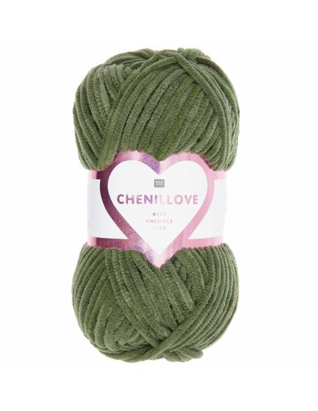 fil chenille Chenillove vert olive Rico Design