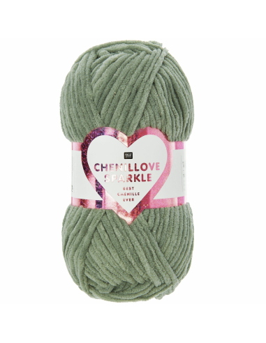 chenillove sparkle vert sauge
