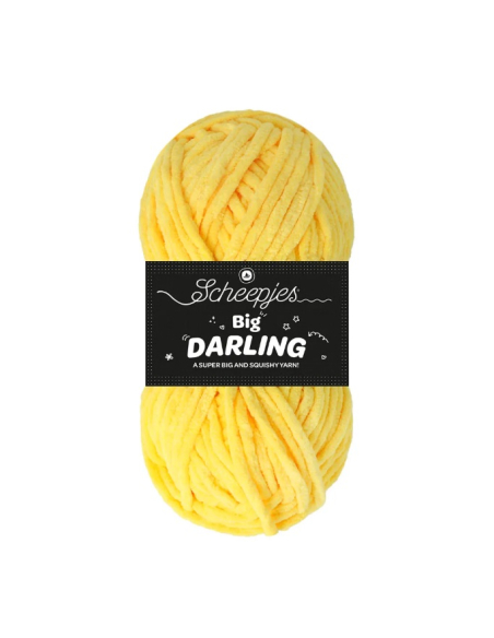 gros fil chenille jaune Scheepjes Big Darling 402