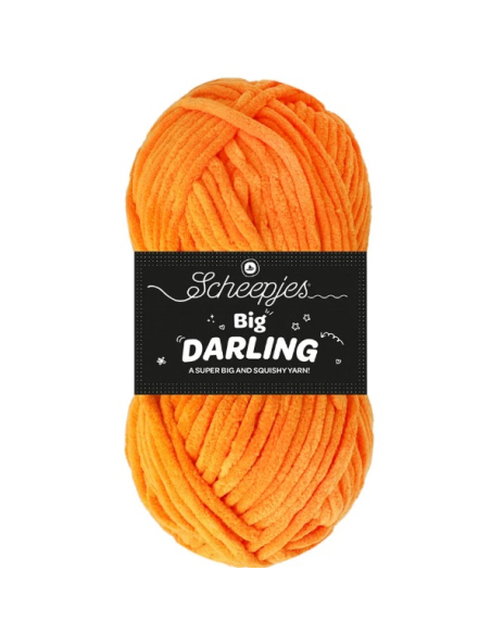 gros fil chenille orange Scheepjes Big Darling citrouille 403
