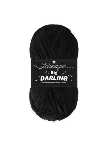 gros fil chenille noir scheepjes big darling panda 410
