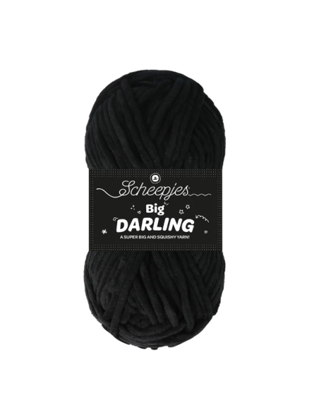 gros fil chenille noir scheepjes big darling panda 410