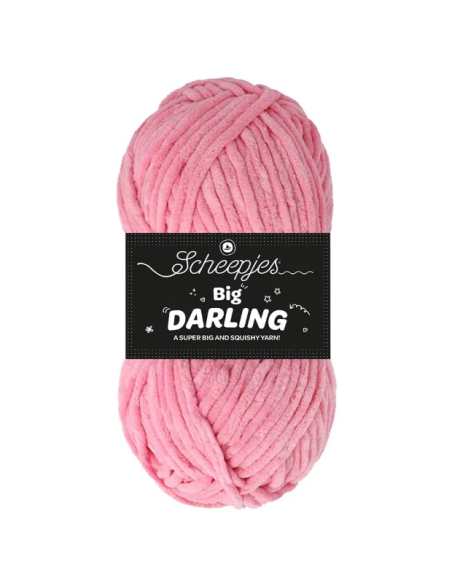 gros fil chenille rose scheepjes big darling rose 416