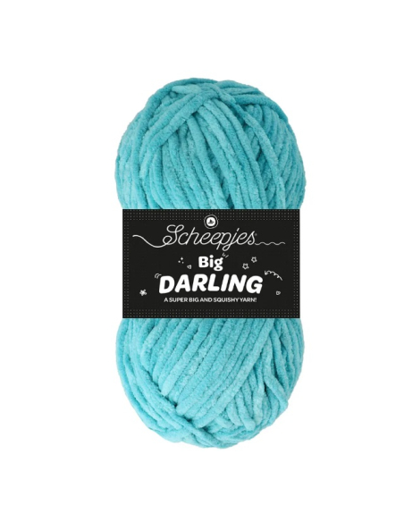 gros fil chenille bleu scheepjes big darling baleine 425