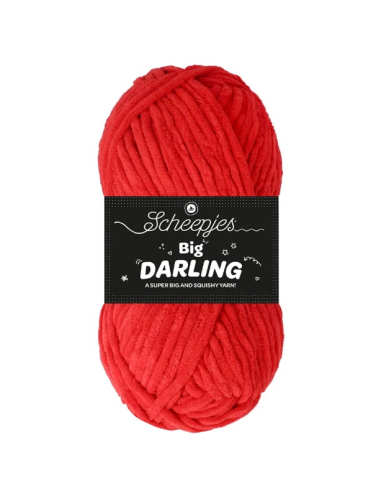 gros fil chenille scheepjes big darling rouge 417