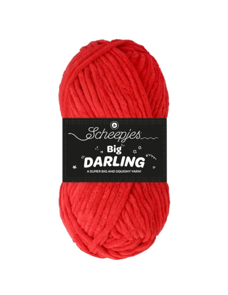 gros fil chenille scheepjes big darling rouge 417