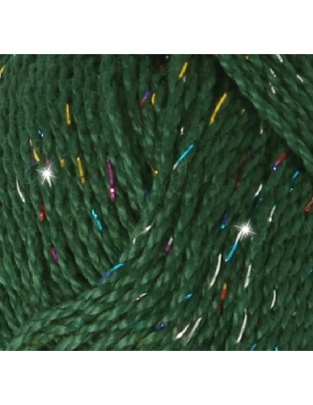 Scheepjes Catona Shine 50 g 525 R vert sapin / arc en ciel
