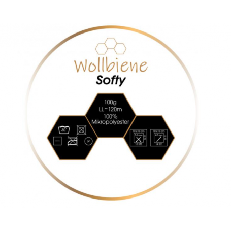 Fil chenille gris souris Softy Wollbiene