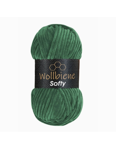 fil chenille vert émeraude Softy Wollbiene
